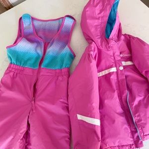 Girls Columbia snowsuit with reversible coat
